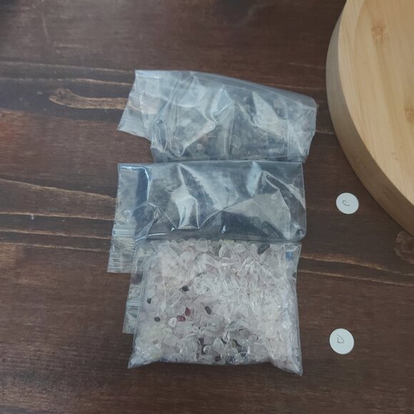 Wood Moon/Sun Crystal Holder w/Chips - Picture 10 of 10